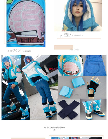 Athemis Dramatical Murder Seragaki Aoba Cosplay Costume Coat Gloves Wig Anime Cosplay Costume Custom High Quality