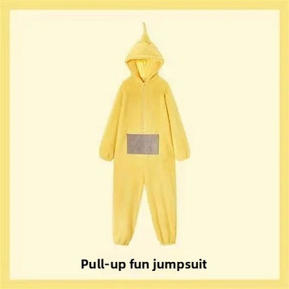 Adorable Baby Antenna Winter Pajamas Adult Children Boys Girls Cartoon Home Clothes Overalls Sleepwear for Teenage Girls