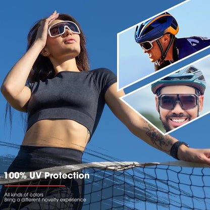 2 Pacotes de Óculos de Ciclismo Fotocromáticos para Ciclismo MTB Óculos de Proteção para Bicicleta, Bicicleta de Montanha, Masculino e Feminino, Esportivo