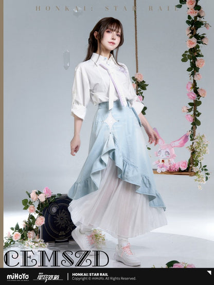 [Genuine] Game Honkai Impact Cyrene Cosplay Theme Impression Series Cowboy Skirt Anime Character Size XS-XL Halloween Costume