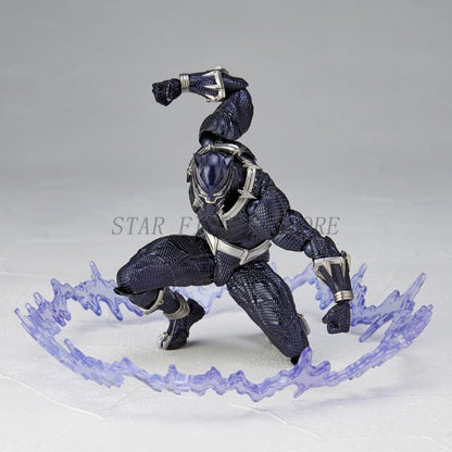 Amazing Yamaguchi Black Panther Action Figure Collection Model 15cm Kaiyodo Revoltech #030 Marvel T Challa Movable Figurine Toys
