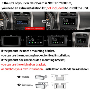 ESSGOO 9Inch 2 DIN Car Stereo Radio Wirless Carplay Android Auto Car Stereo Bluetooth 64G GPS Navigation RDS WiFi USB FM DAB+CAM