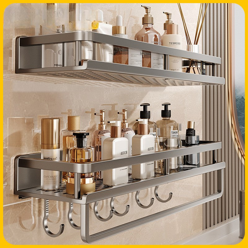 Toilet storage rack, non perforated washbasin, light luxury bathroom, wall mounted toilet, toilet wall storage rack