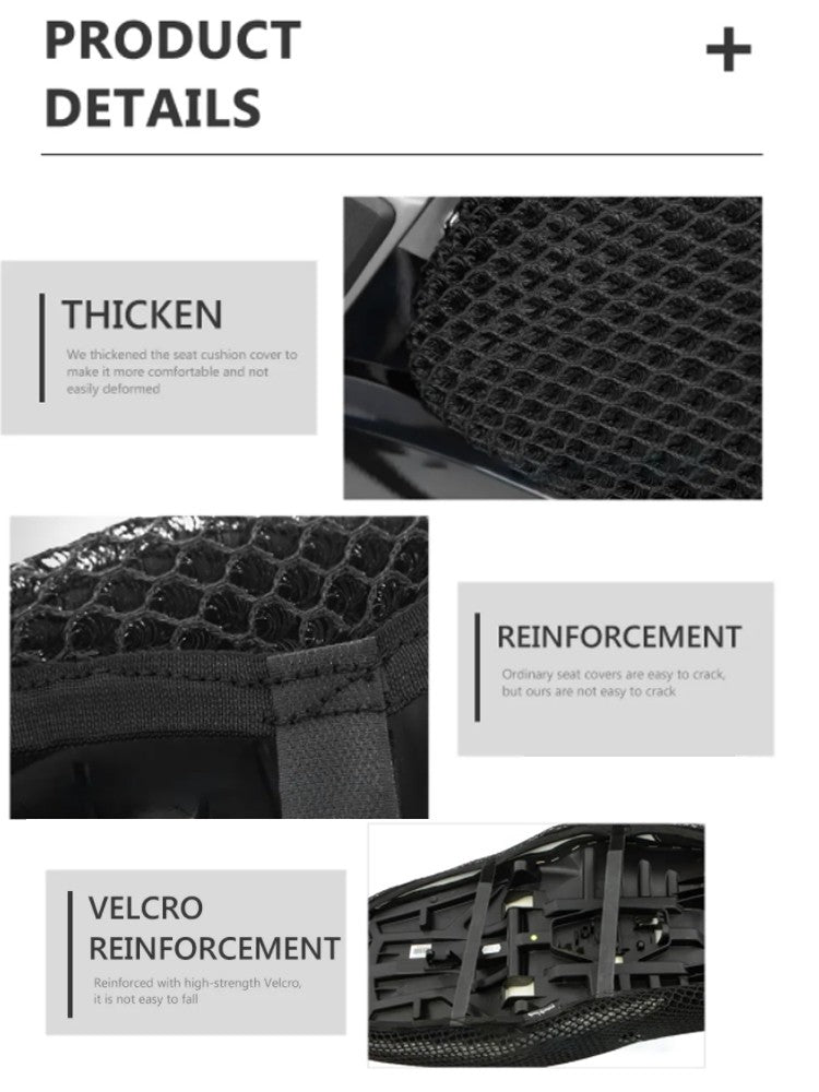 Capa de Assento de Tecido de Malha 3D Antiderrapante para Moto Almofada Impermeável para BMW R1200GS R 1200 GS ADV Adventure R1250GS R1250 GS