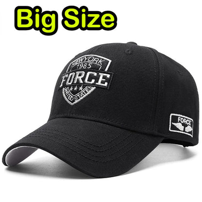 New York Big Head Man Plus Size Baseball Cap Men Adult Outdoors Cotton Large Snapback Hat 56-60CM 60-65CM Unisex Baseball Cap