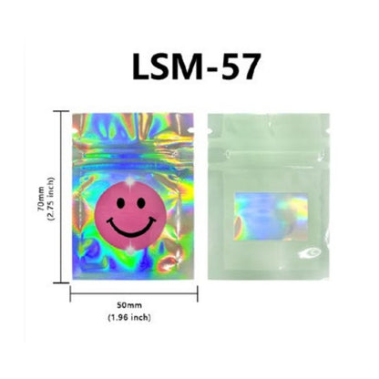 10PCS 0.5G 5x6cm Small Cartoon Storage Bag Reusable Product Ziplock Pouches Mini Smellproof Mylar Bags Plastics Aluminium Pouch