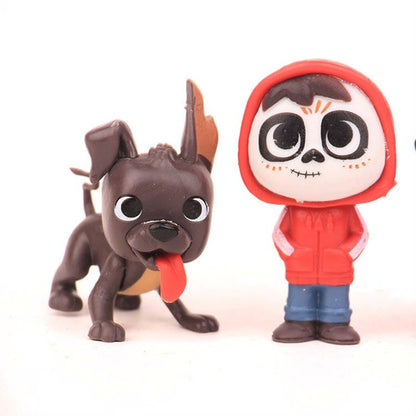 8 pçs/Conjunto Filme Pixars COCO Bonecos de Ação Brinquedos Mini Desenho Animado Fofo Brinquedos Modelo para Crianças Presentes de Aniversário Decoração de Mesa