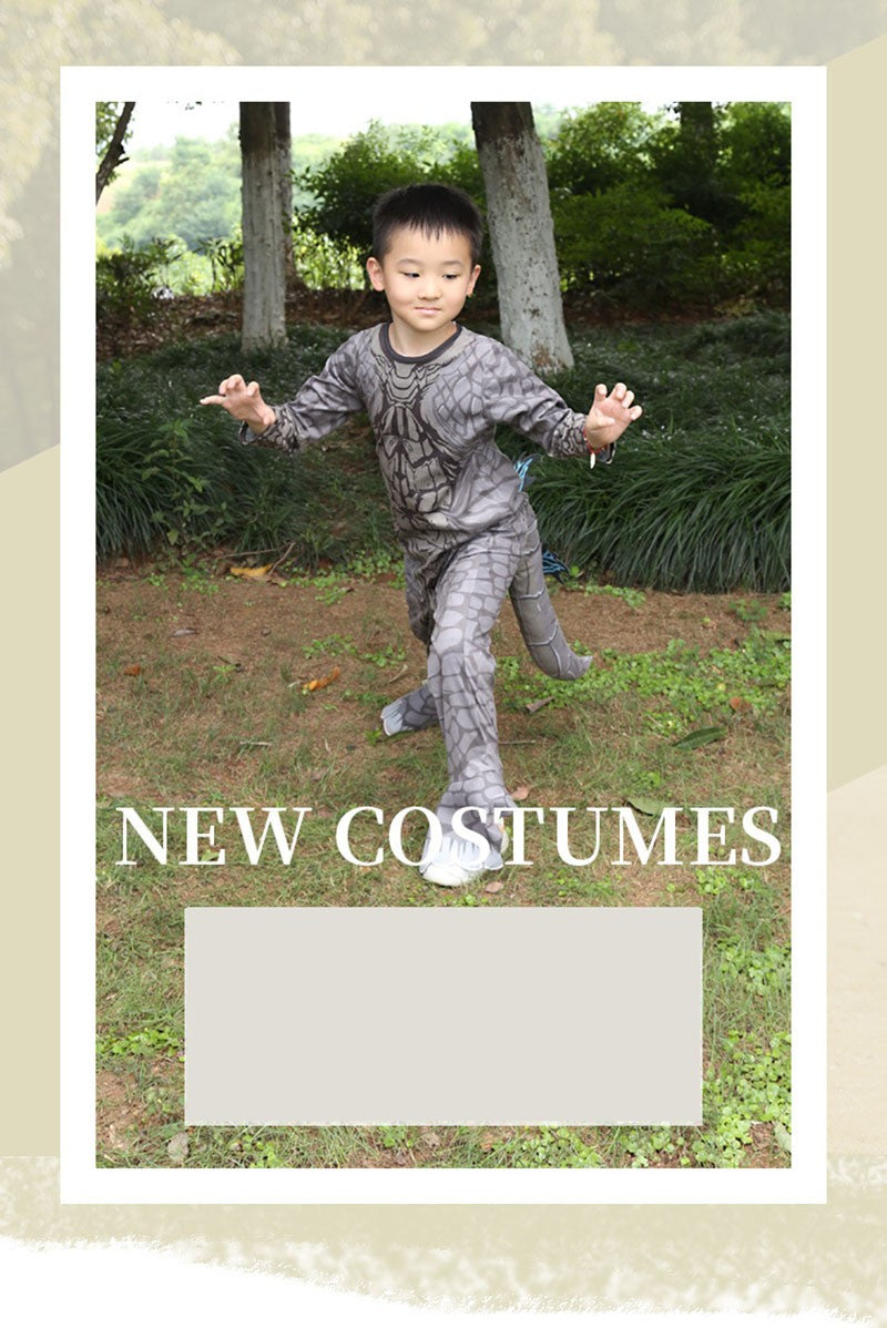Monster Cosplay Animal Costume Dinosaur Halloween Bodysuit  Kid Boys Girl Funny Jumpsuit Carnival For Toddler Child Catsuit+Mask