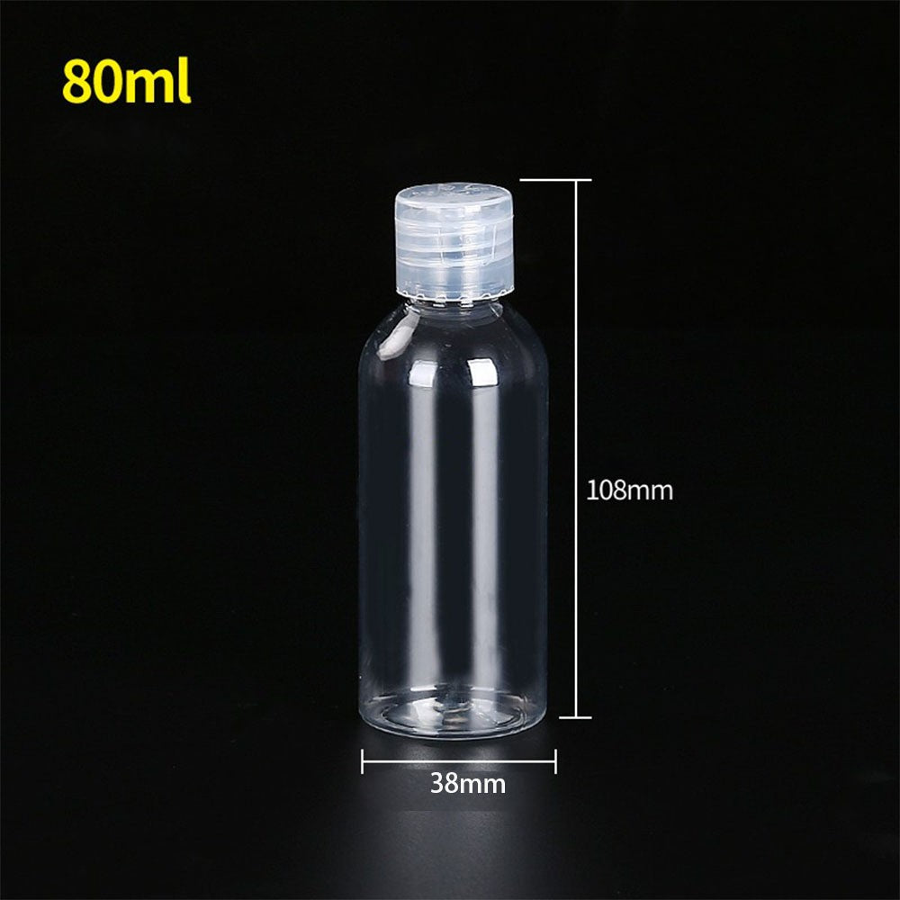 Travel Bottles 15ml 30ml 50ml 100ml 150ml 200ml 250ml 500ml Lotion Bottle Clear Plastic PET Vial Flip Top Cosmetic Container