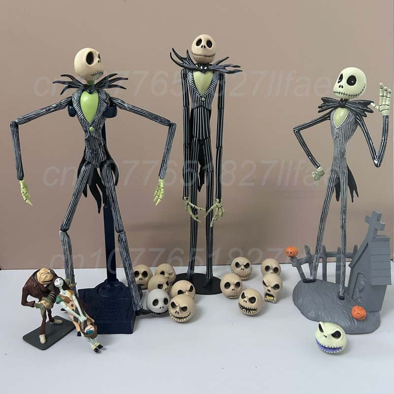 The Nightmare Before Christmas Jack Skellington Action Figure 12 Face Jack Jack Chair Special Version Model Toys Christmas Gift