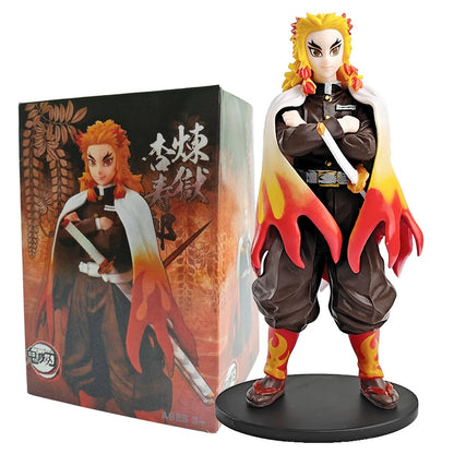 Boneco de Ação do Anime Demon Slayer - Kamado Tanjirou com Agatsuma Zenitsu e Nezuko, Brinquedos de PVC Kimetsu No Yaiba Guerreiros