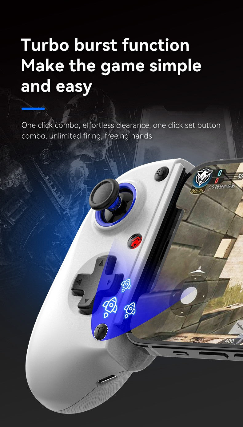 D11 Stretchable Game Controller Hall Trigger Supports Android Phone/Switch/PC/iOS/ Streaming Controller