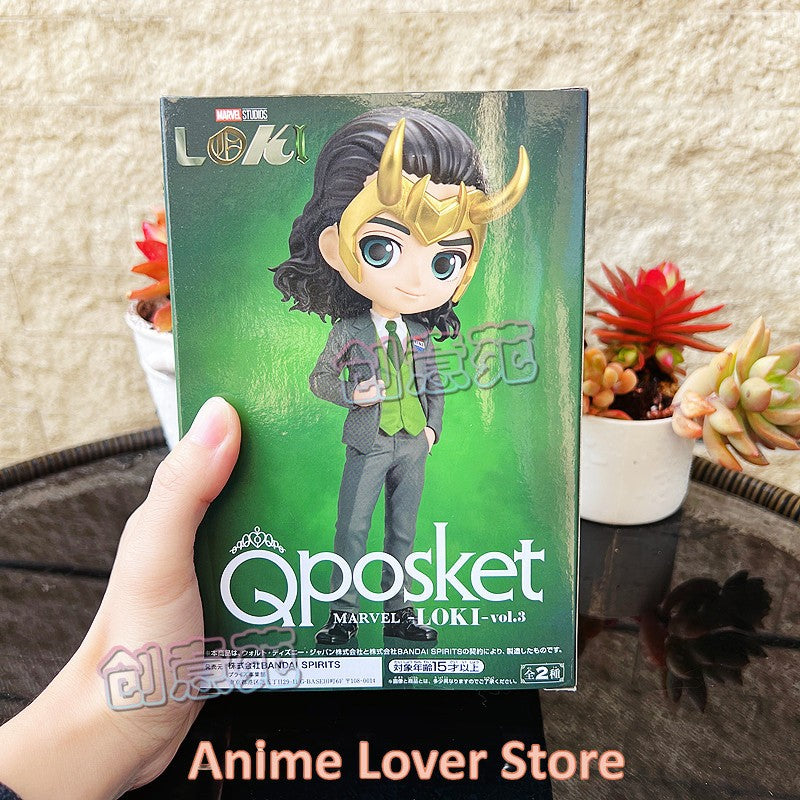 Em estoque Bandai Original Banpresto MARVEL Qposket Loki VO.1 VO.2 VO.3 Bonecos de Anime Brinquedos para Presente Infantil Modelo Colecionável