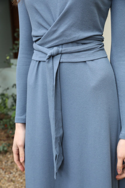 AS 2025 summer ribbing closed-fit wrap tops + Aline dress high Stretch matching