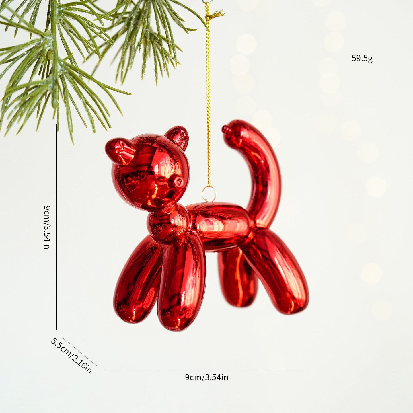 Christmas Atmosphere Balloon Dog Small Pendant Christmas Tree Snowflake House Pendant Small Ornament Wreath Accessory