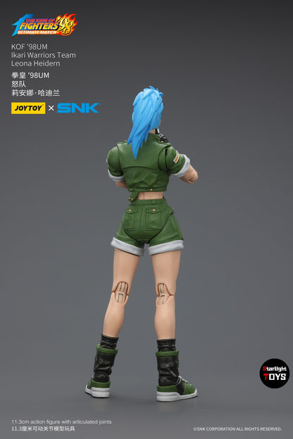 ?JOYTOY?1/18 Action Figure SNK KOF'98UM Ikari Warriors Team Leona Heidern Modelo Brinquedo Presentes