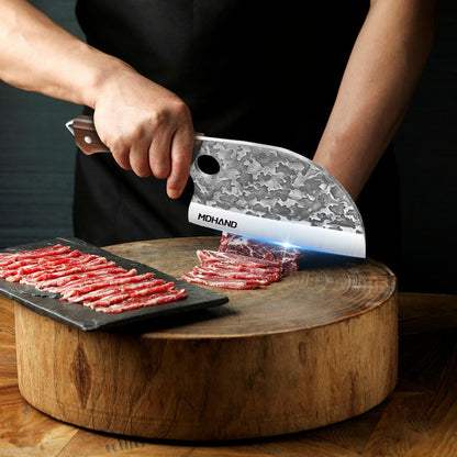 MDHAND Faca de Cozinha Japonesa de Aço Inoxidável 7'' Lâmina Afiada Faca de Chef Profissional para Cortar Carne, Peixe, Ferramenta de Cozinha