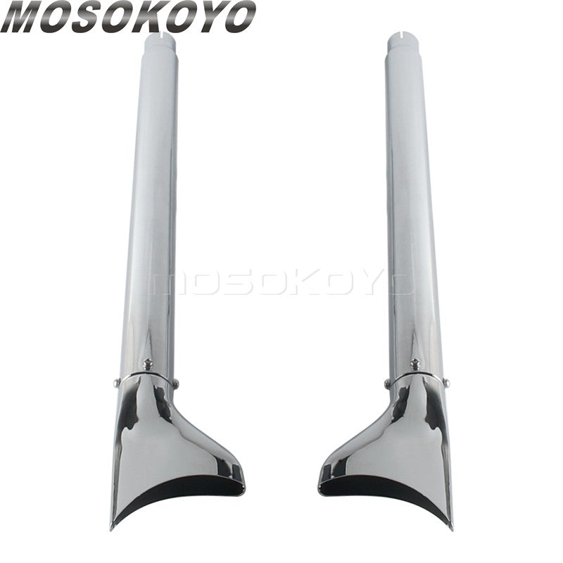 Fishtail Exhaust Pipes 42" Mufflers For Harley Softail Standard Deuce Springer Rocker Night Train Deluxe Heritage Classic 07-17