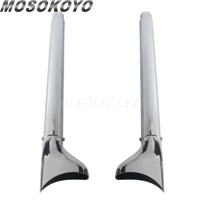 Fishtail Exhaust Pipes 42" Mufflers For Harley Softail Standard Deuce Springer Rocker Night Train Deluxe Heritage Classic 07-17