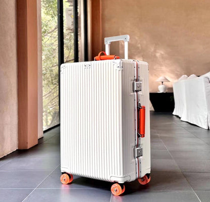 Carry on Suitcase Aluminum Frame with Colorful Silent Spinner Wheel TSA Lock Travel Trolley Case High-quality Rolling Luggage