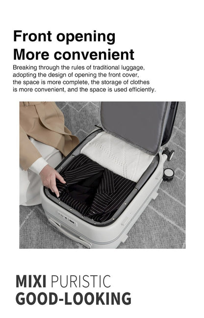 Mixi Patente Design Mala de Viagem com Estrutura de Alumínio Mala de Rodinhas de Bordo Bonita para Cabine 18 20 24 Polegadas M9260