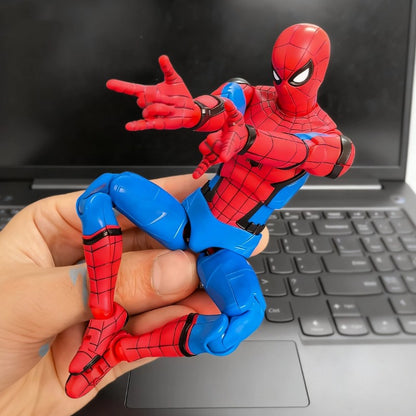 Fondjoy 1/12 Homem-Aranha Venom Edição de Quadrinhos Bonecos de Ação Marvel Modelo Montado Boneca Brinquedos Bagunçados Coleção Presentes de Aniversário para Meninos