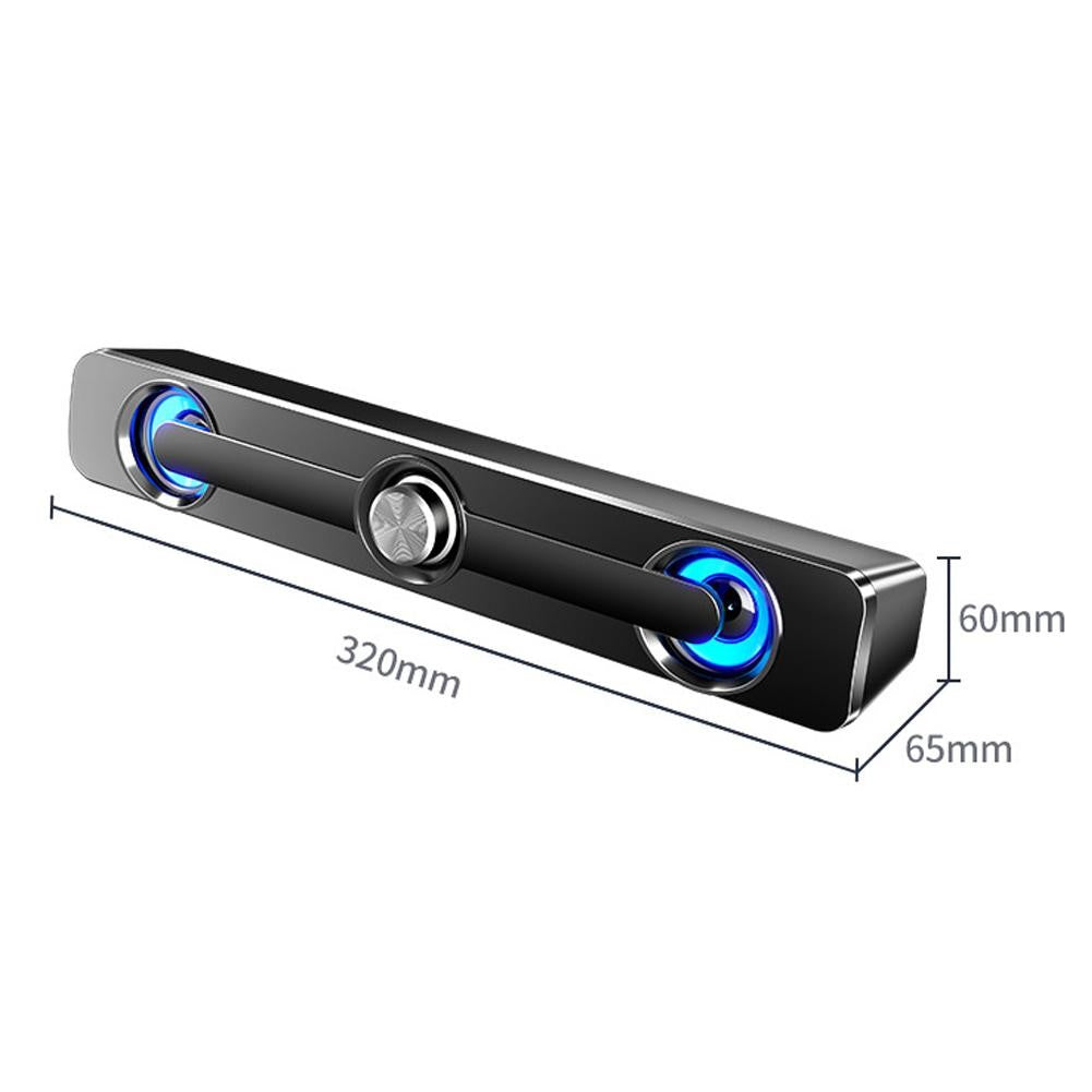 Salange PC Sound Bar Bluetooth USB Wired Speakers Bar Stereo Speaker for Projector PC Laptop Phone Computer 3.5mm Aux Speaker