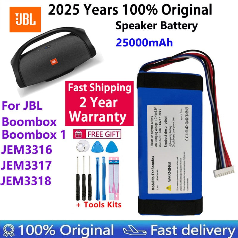 Bateria Original Recarregável 2025 Anos para Caixa de Som JBL Link 10 20 Clip Charge Boombox Pulse Xtreme Flip 1 2 3 4 5 6 Bateria