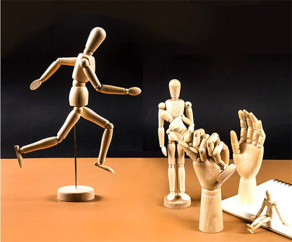 Wooden Hand Body Draw Action Toys Drawing Sketch Mannequin Model Movable Limbs Figures Home Decor Artist Models Jointed Doll