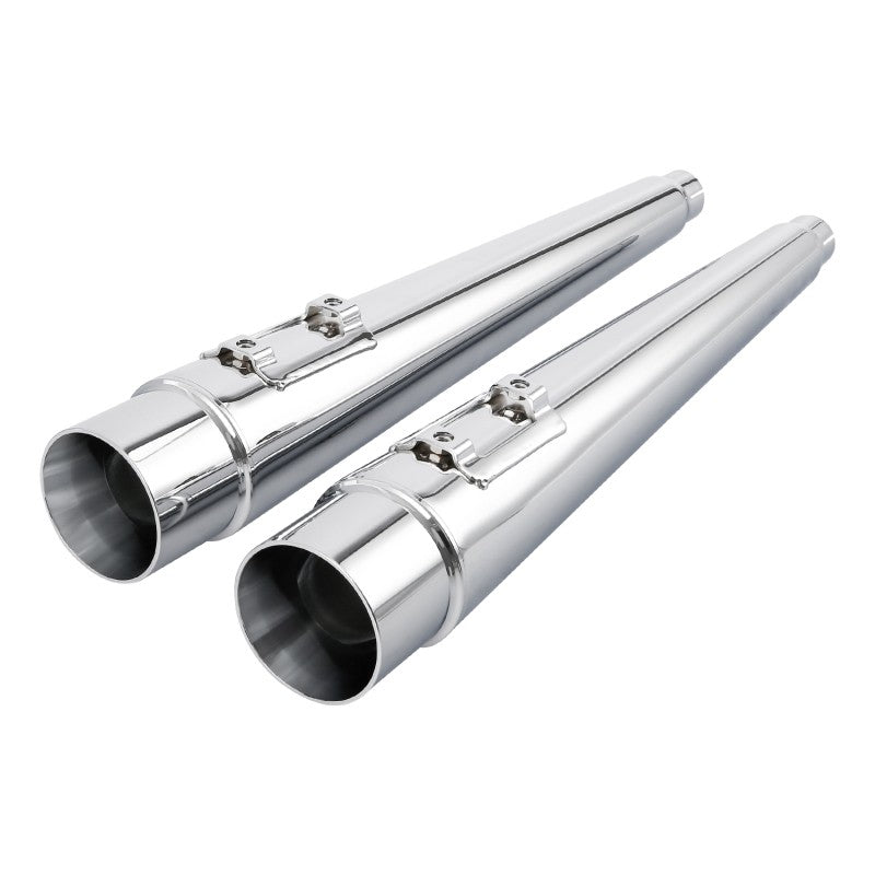 Motorcycle 4" Slip On Mufflers Dual Exhaust Pipes For Harley Touring Road King Road Glide Electra Glide 1995-2016 Black/Chrome