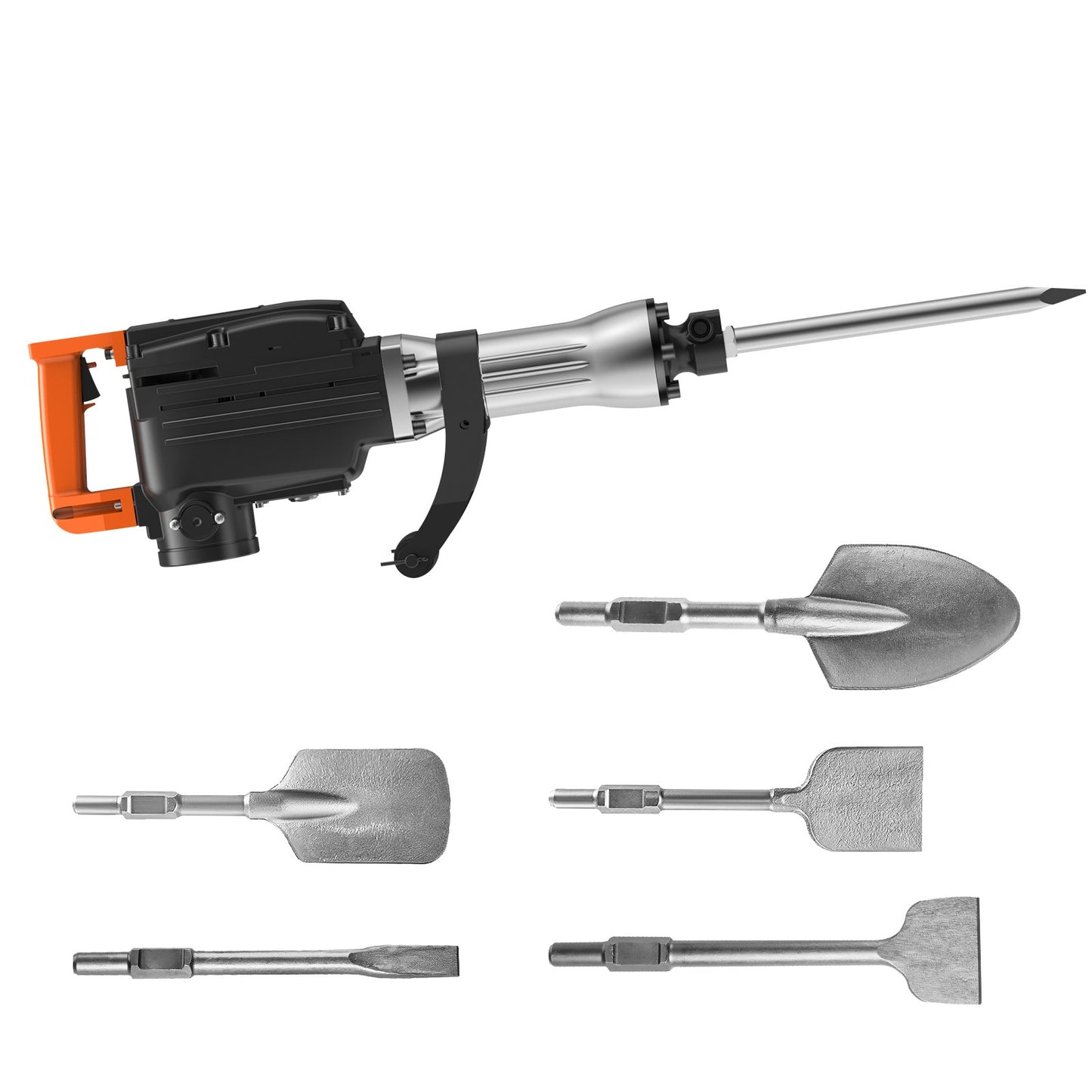 Martelo Demolidor SucceBuy 1350 BPM Rompedor de Concreto 6 Peças de Cinzel Broca de Escultura 2200W Martelo Elétrico Pesado