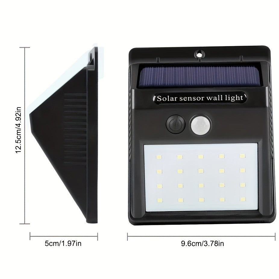 Wall Lights Outdoor 1 Pc 20 LED Solar Lamp PIR Motion Sensor Solar Powered Sunlight Street Light for Garden Decoration
