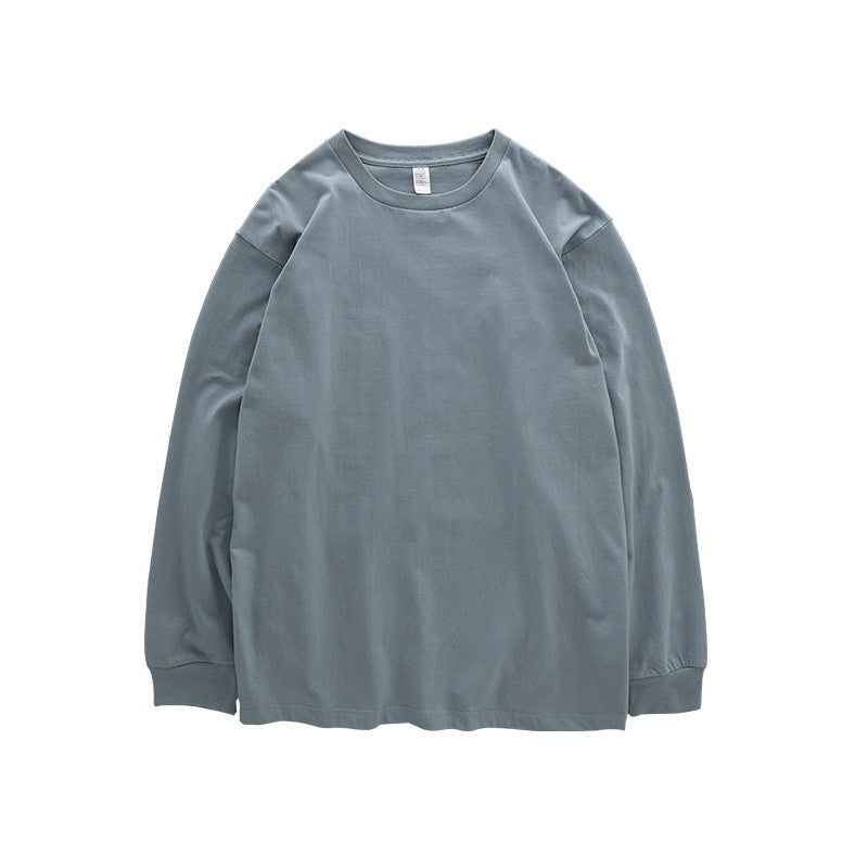 Dukeen 280g Heavyweight Long-Sleeved T-Shirt for Men 100% Cotton Shirts Oversized Solid Color Tops Plain Tees Men's Clothing