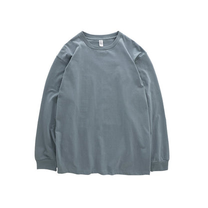 Dukeen 280g Heavyweight Long-Sleeved T-Shirt for Men 100% Cotton Shirts Oversized Solid Color Tops Plain Tees Men's Clothing