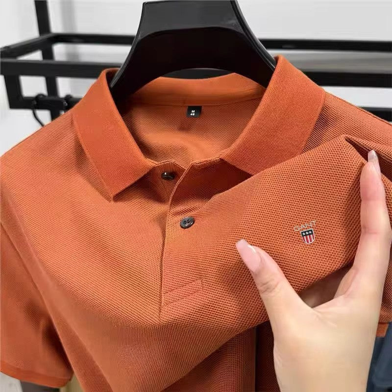 High-end 100% Cotton Short Sleeve Polo Shirt Men's Summer Luxury Brand Breathable Paul T-shirt Exquisite Embroidery Casual Top