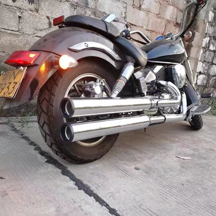 Suitable for Lifan V16 modified exhaust pipe, low and thick horseshoes