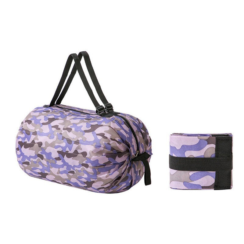 1pc Foldable Shopping Bags Foldable Storage Bag With Handle Portable Travel Camouflage Handbags Large Capacity Nylon Bag