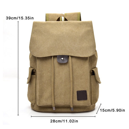 New High Quality Canvas Men Backpack Large Shoulder School Bag Rucksack For Boys Travel Fashion Camping Bags Fashion Simple Bags