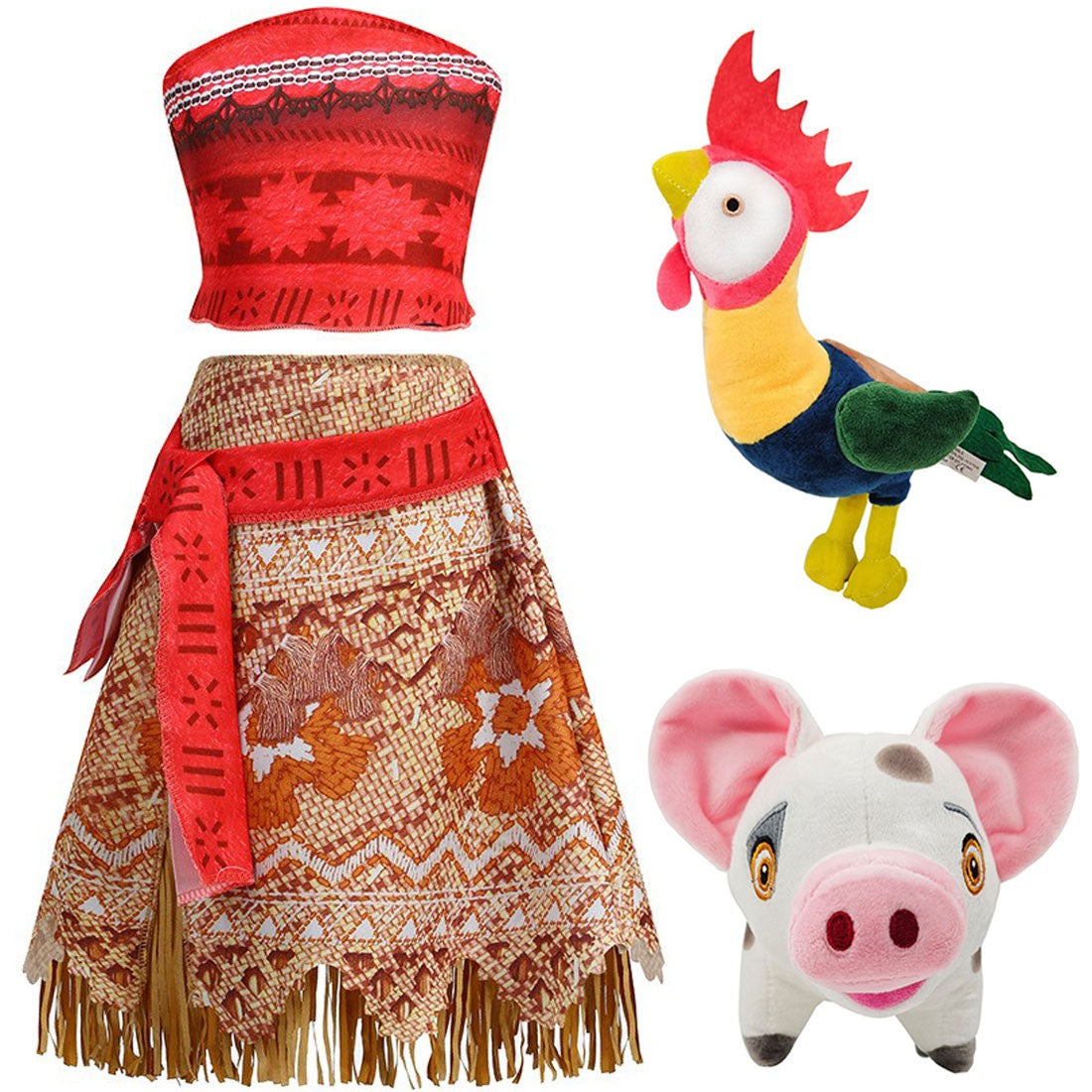 Disney NEW Moana Episode 2 Movie Costume Princess Vaiana Role Play Dress Girls Carnival Outfit Toddler Polynesian Beach Dress