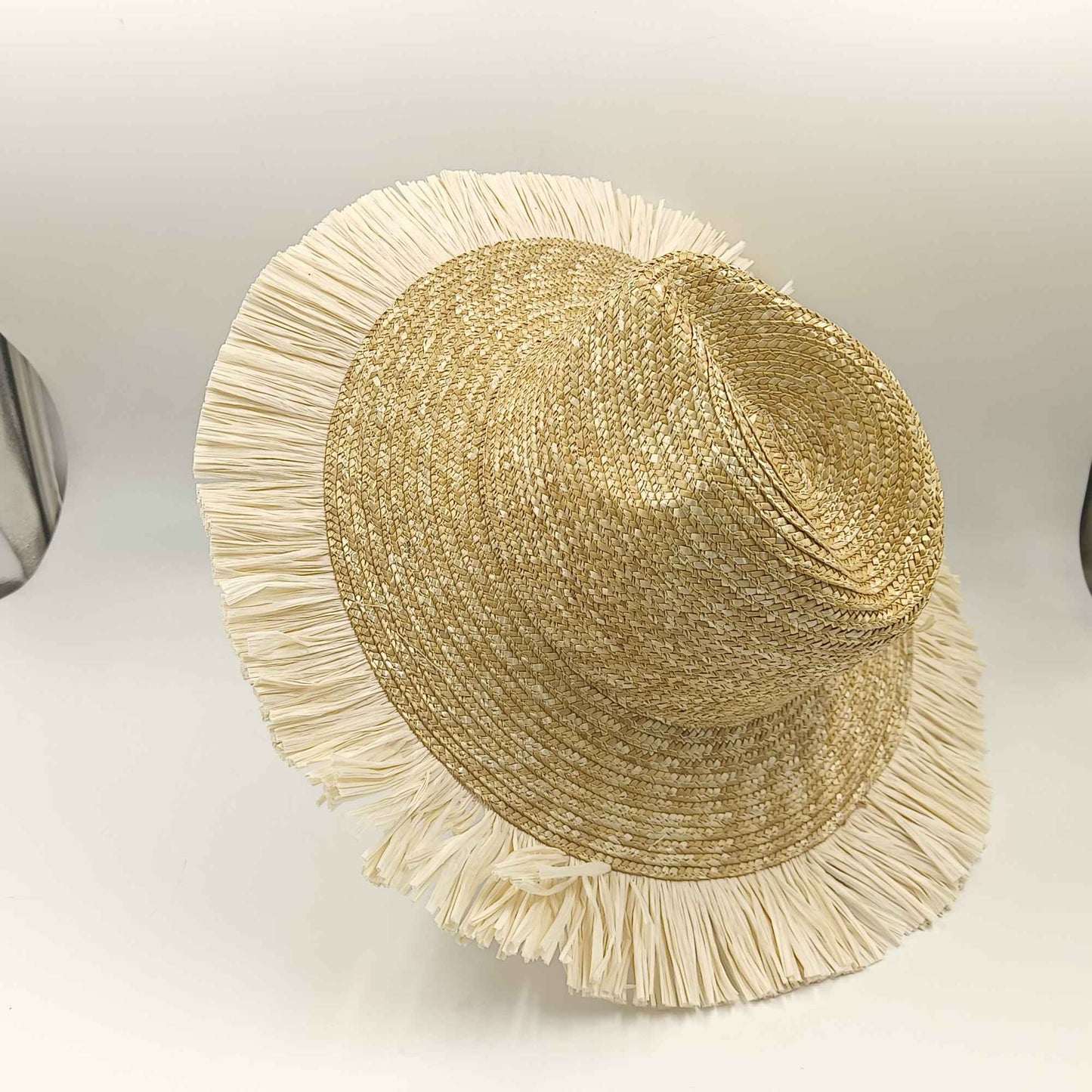 Chapéu de palha Raffite com aba grande para Jazz, chapéu de praia retrô inglês versátil para mulheres com proteção solar, estilo Hepburn, chapéu de senhora francesa