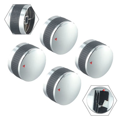 4pcs Grill Control Knob 58mm 50mm Outdoor BBQ Gas Stove Switch Knob Replacement Parts Barbecue Garden Tool Accessories Durable