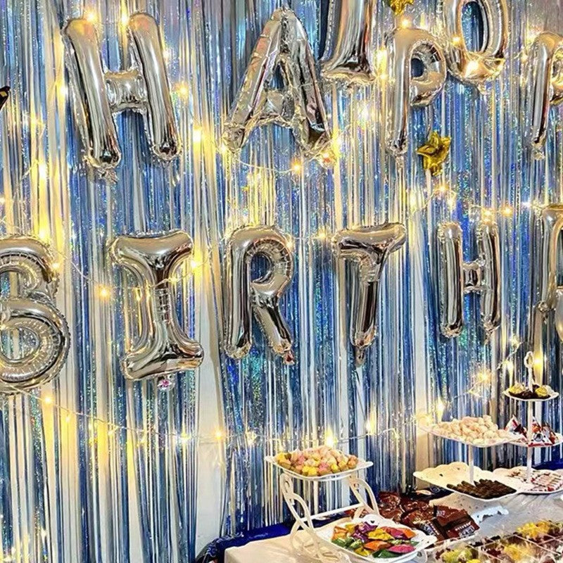 2M Glitter Pink Metallic Foil Tinsel Curtain Backdrop Birthday Wedding Bridal Shower Bachelorette Party Decor Adult Anniversary