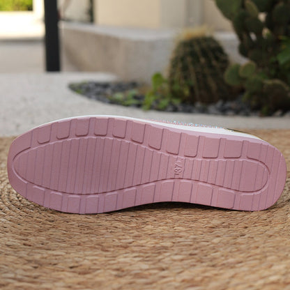 Women Wedges Platform Sneakers Autumn Fashion Round Toe Casual Sports Slip-on Shoes Woman Non Slip Vulcanized Shoes Plus Size 44