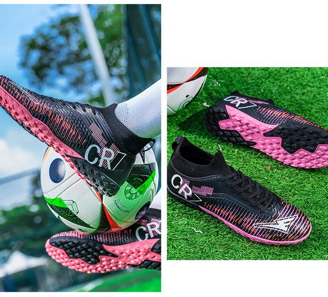 New Men's and Women's Football Cleats Firm Ground Outdoor Professional Football Shoes Lightweight Sports Sneaker Rugby Boots