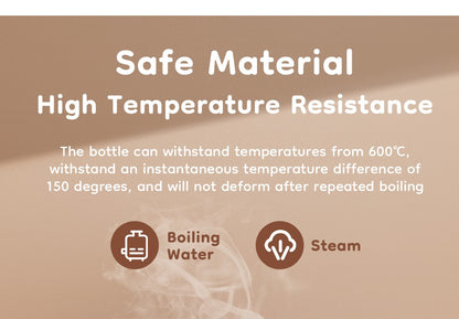 MAMIJOY  High boron silicon Glass milk bottle Wide caliber Newborn babies 0 to 6 months Glass milk bottle Anti-Colic BPA Free