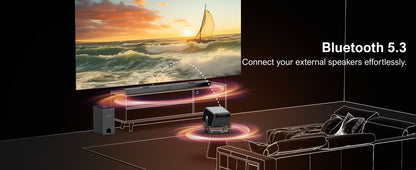 ULTIMEA 1080P Full HD Projector 4k Portable with 90° Gimbal Smart Android 11.0 5G WiFi Bluetooth Home Theater Projectors