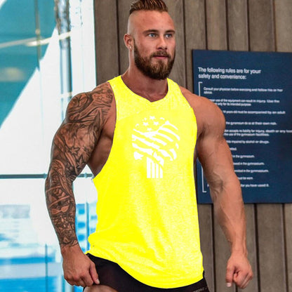 Gym T-shirts Suspenders Man Stringer Fitness Shirt Bodybuilding Shirt Men Top for Fitness Vests Men's Vest Sleeveless Sweatshirt