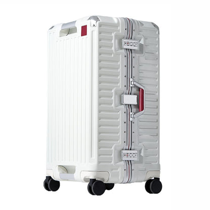 Suitcase Wide Handle Travel Suitcase Men 20 24 26 Carry-On Luggage Women PC Aluminum Frame Trolley Case