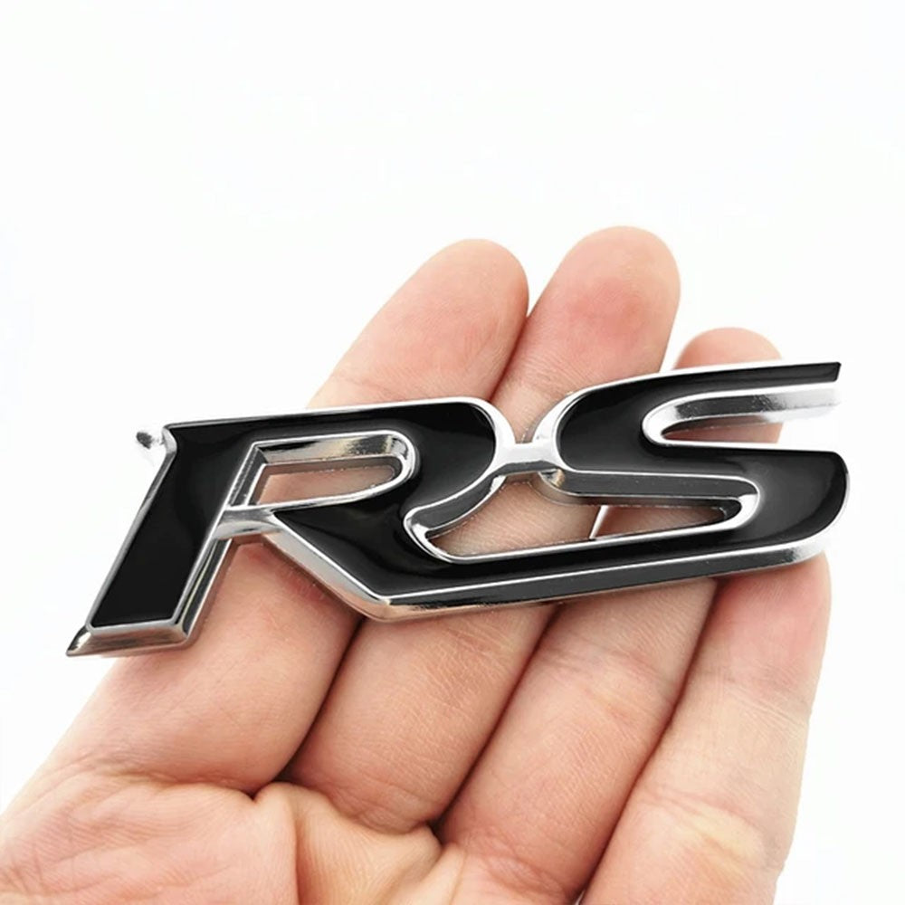 Adesivo 3D RS de Metal, Letras, Logotipo, Grade Dianteira, Porta-Malas Traseiro, Emblema, Crachá, Acessórios para Carros Esportivos RS