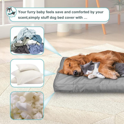 Capa de Cama para Cães em Tecido Oxford Impermeável, Substituível, Lavável, Capa para Almofada de Caixa para Cães, para Camas de Cachorros e Gatinhos, Suprimentos para Animais de Estimação